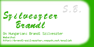 szilveszter brandl business card